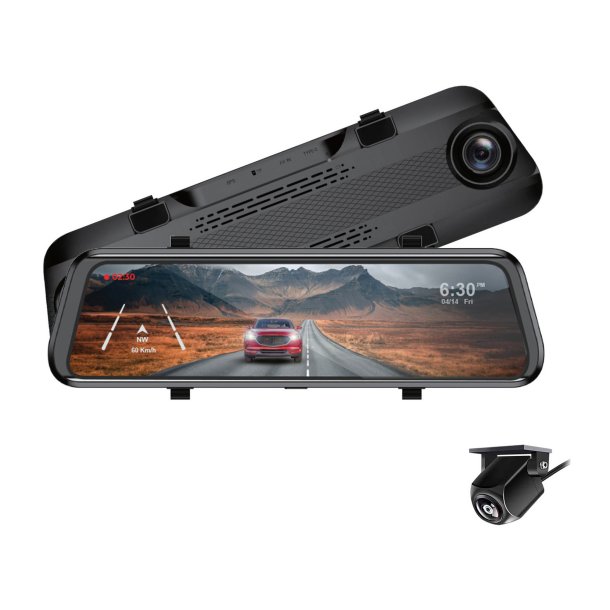 GekoGear Orbit D100 Rearview Mirror Dash Cam with Backup Camera