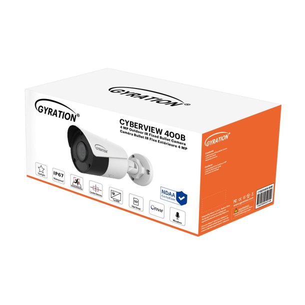 Gyration CyberView 4MP WDR IR Bullet Network Camera with PoE