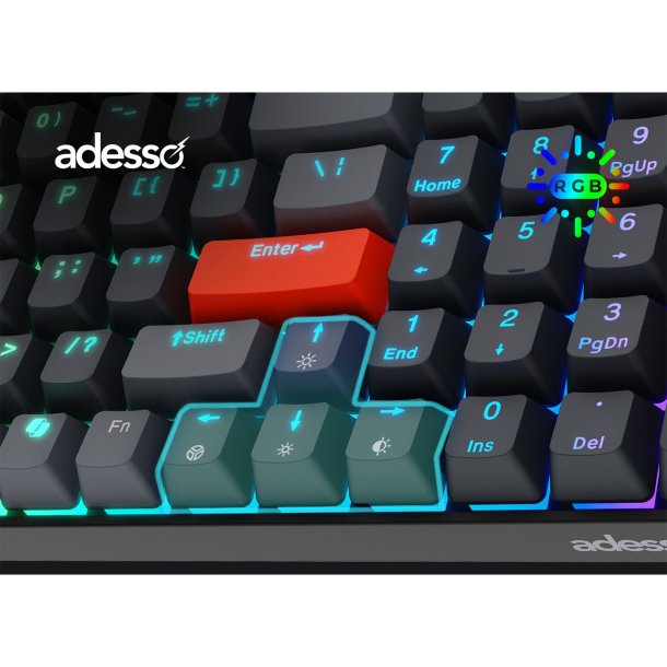 Adesso EasyTouch 1200 Multi-OS Mechanical Keyboard with RGB Backlighting