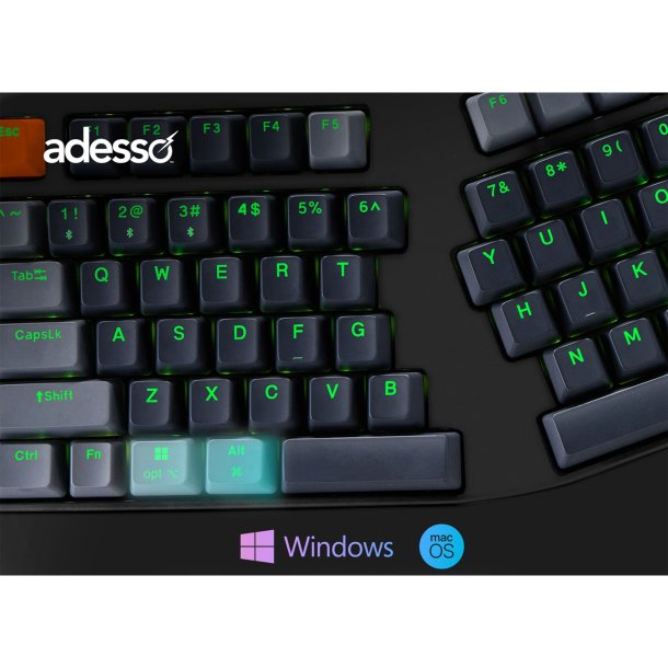 Adesso EasyTouch 1500 Large Print Ergonomic Mechanical Keyboard