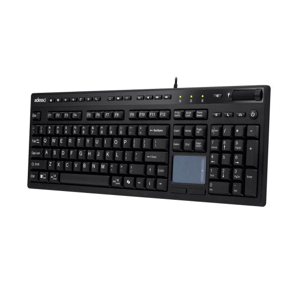 Adesso AKB-445UB Multi-OS USB Keyboard with Touchpad