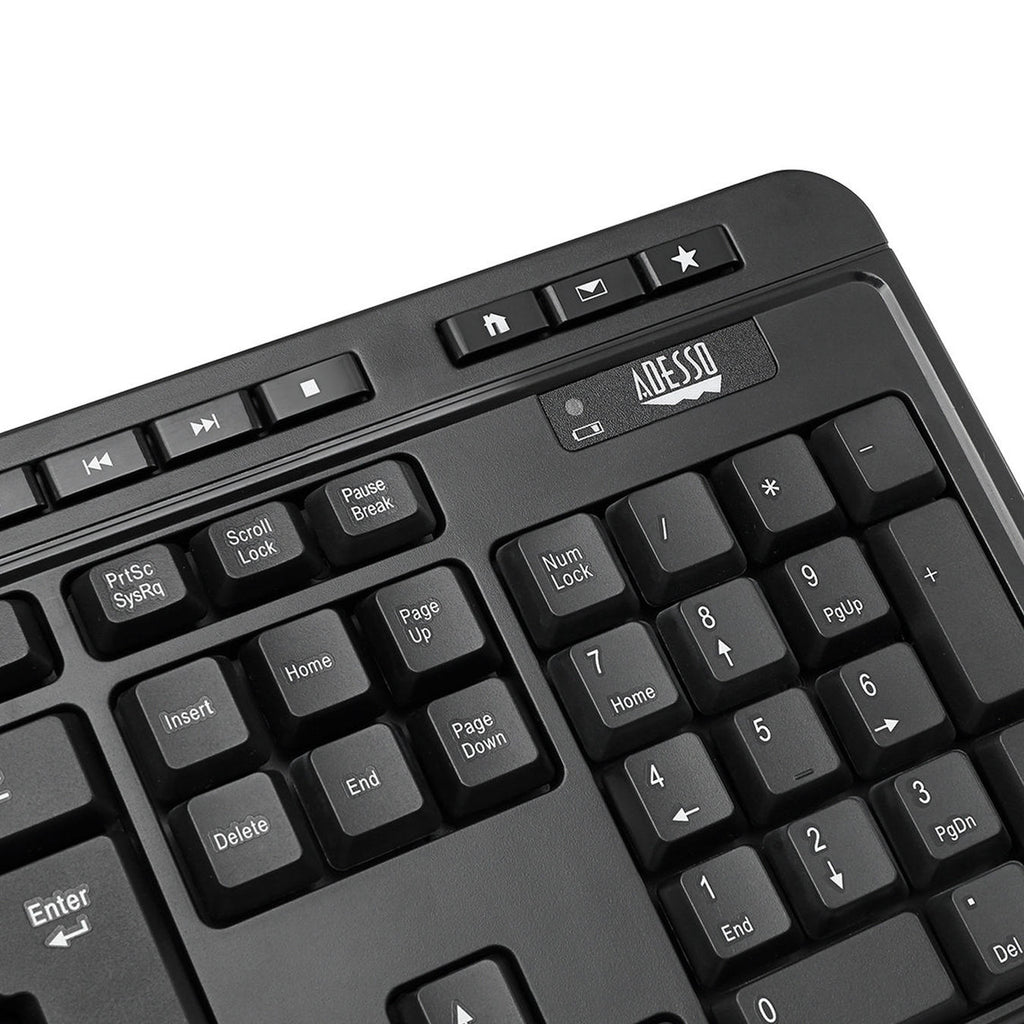 Adesso WKB-1320CB Antimicrobial Desktop Keyboard & Mouse Combo