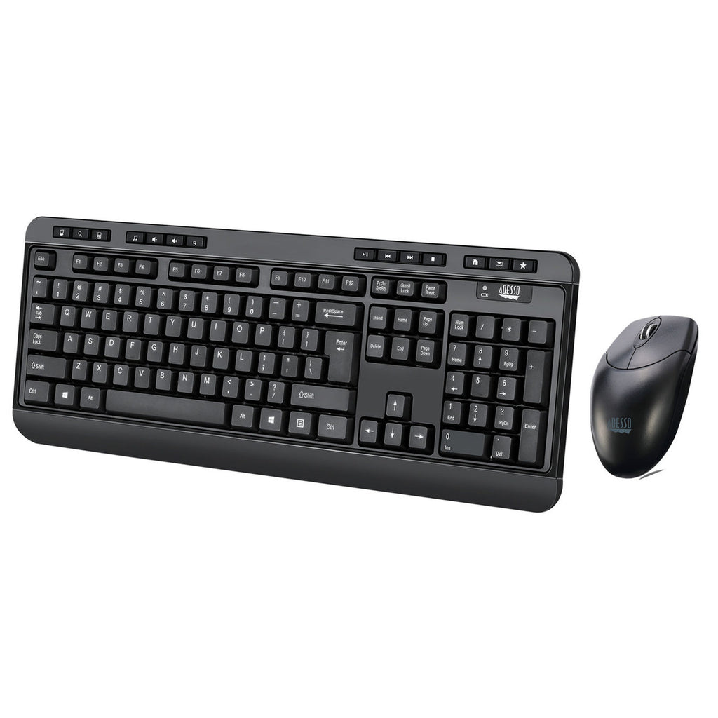 Adesso WKB-1320CB Antimicrobial Desktop Keyboard & Mouse Combo