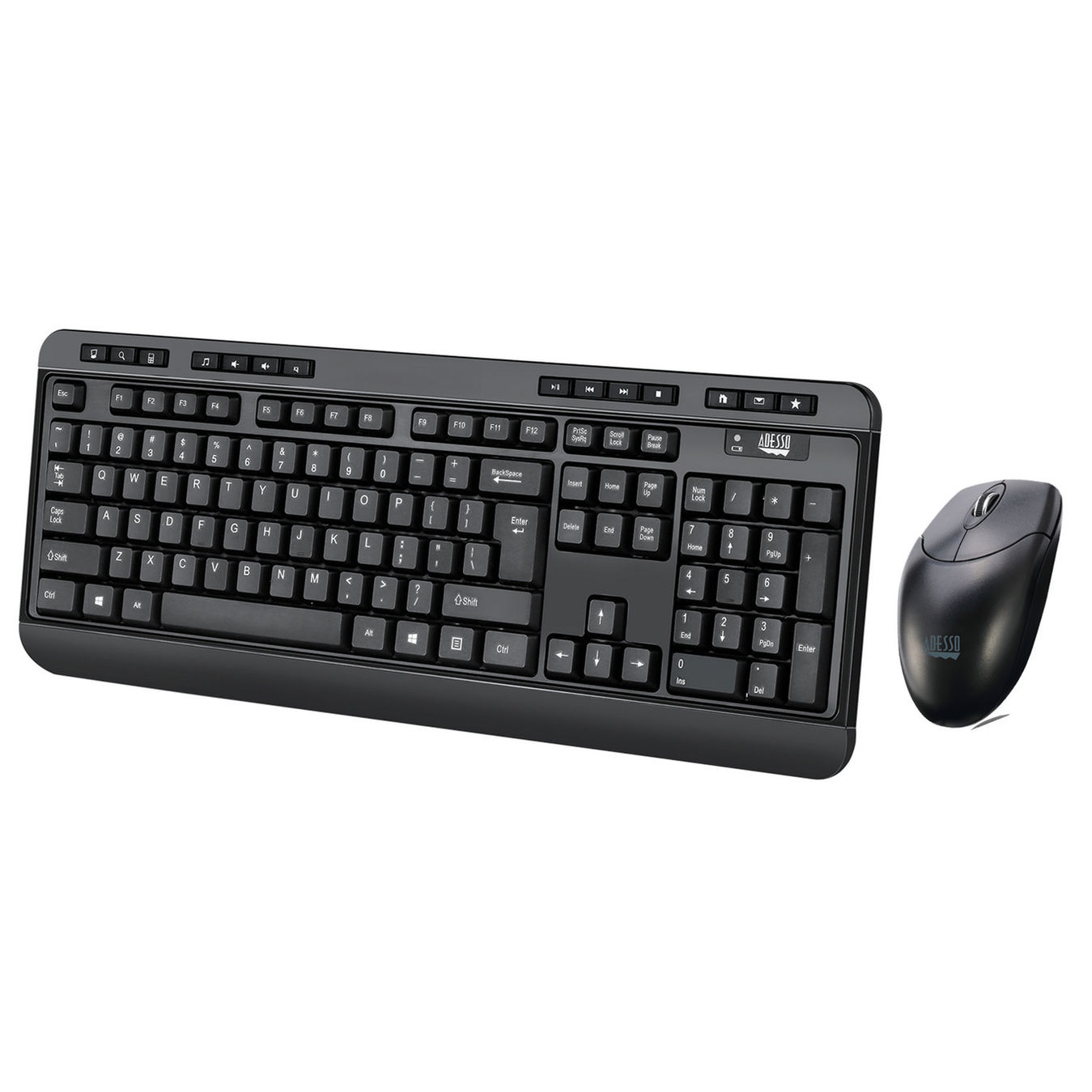 Adesso WKB-1320CB Antimicrobial Desktop Keyboard & Mouse Combo