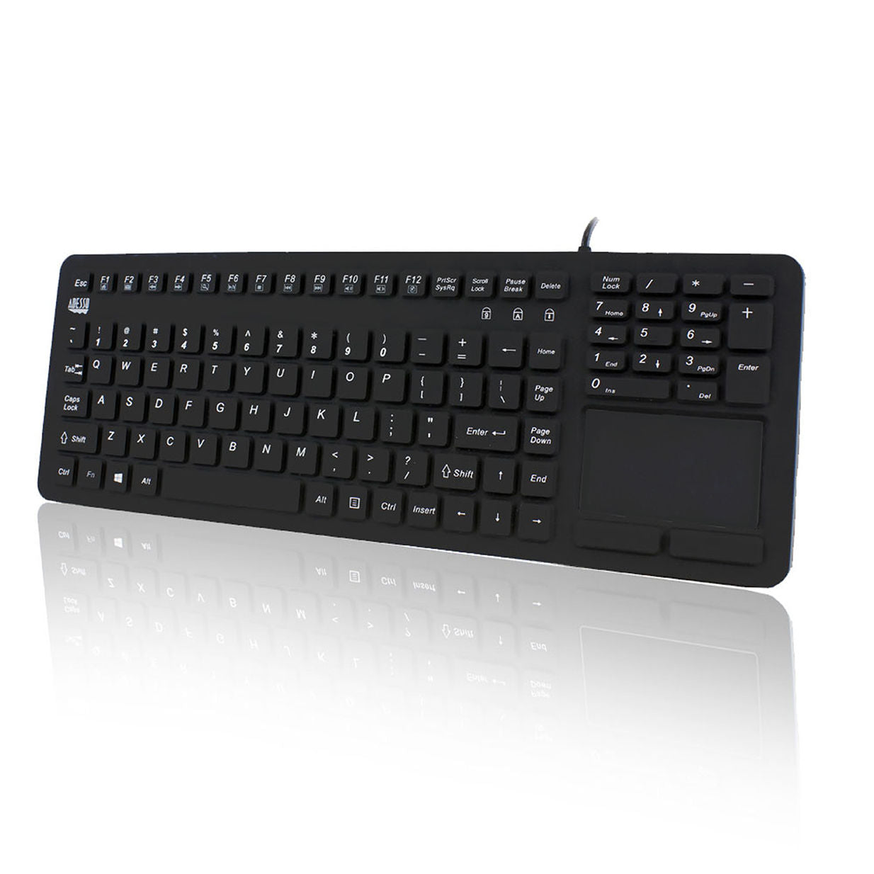 Adesso AKB-270UB Antimicrobial Waterproof Touchpad Keyboard
