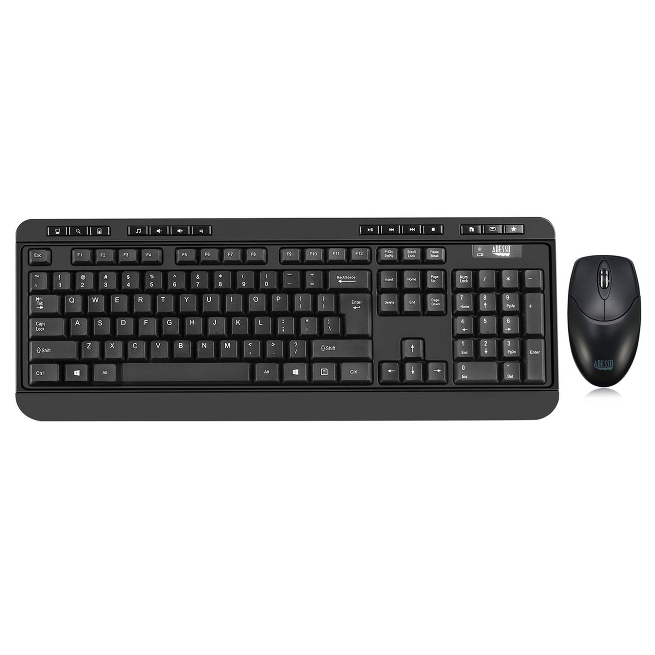Adesso WKB-1320CB Antimicrobial Desktop Keyboard & Mouse Combo