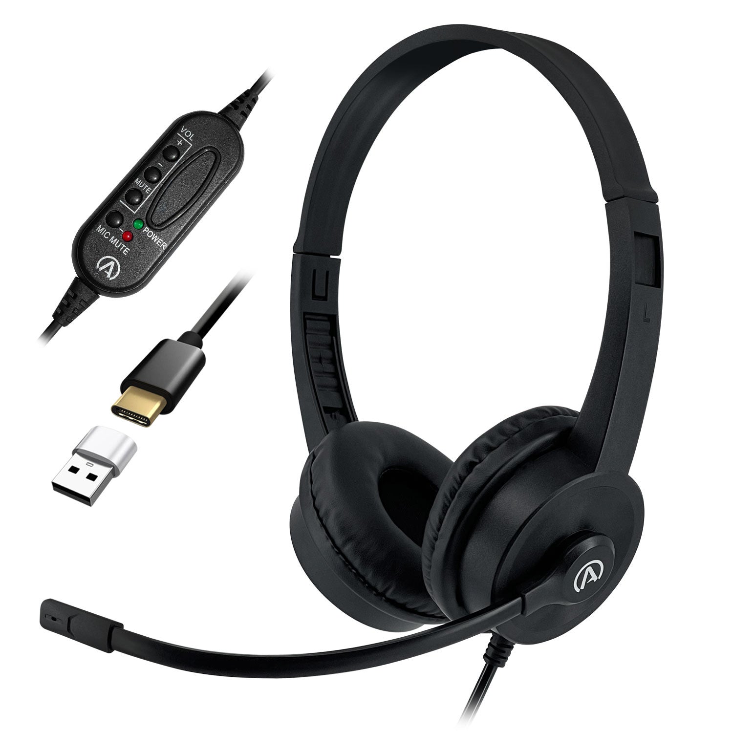 Andrea AC-155 USB-C On-Ear Stereo Classroom Headset