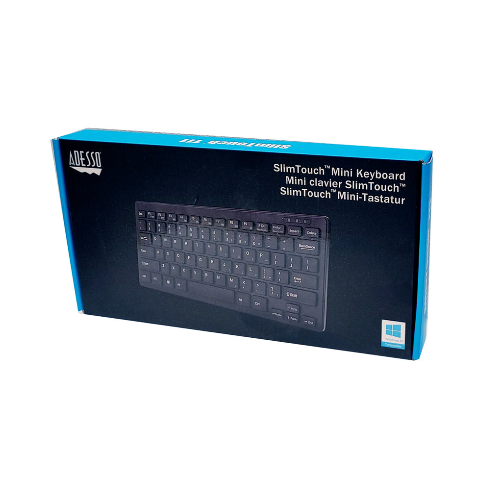 Adesso AKB-111UB Slim Touch Mini USB Keyboard for Classrooms
