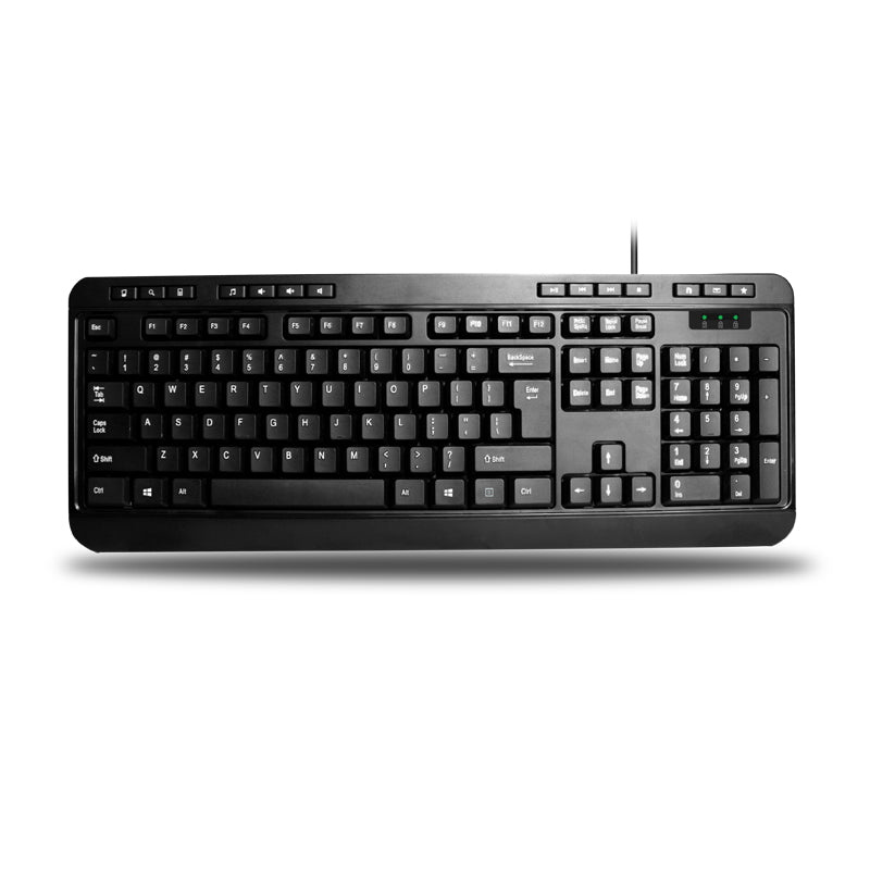 Adesso AKB-132UB Antimicrobial Multimedia USB Keyboard