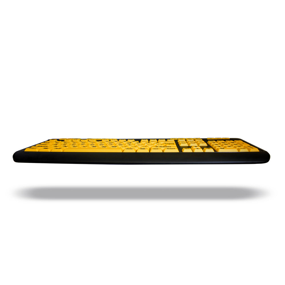 Adesso AKB-132UY Large Print Multimedia USB Keyboard – Yellow Keys
