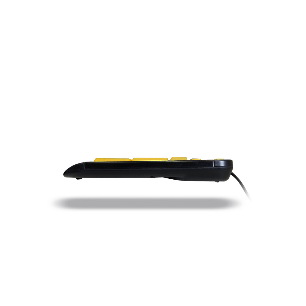 Adesso AKB-132UY Large Print Multimedia USB Keyboard – Yellow Keys