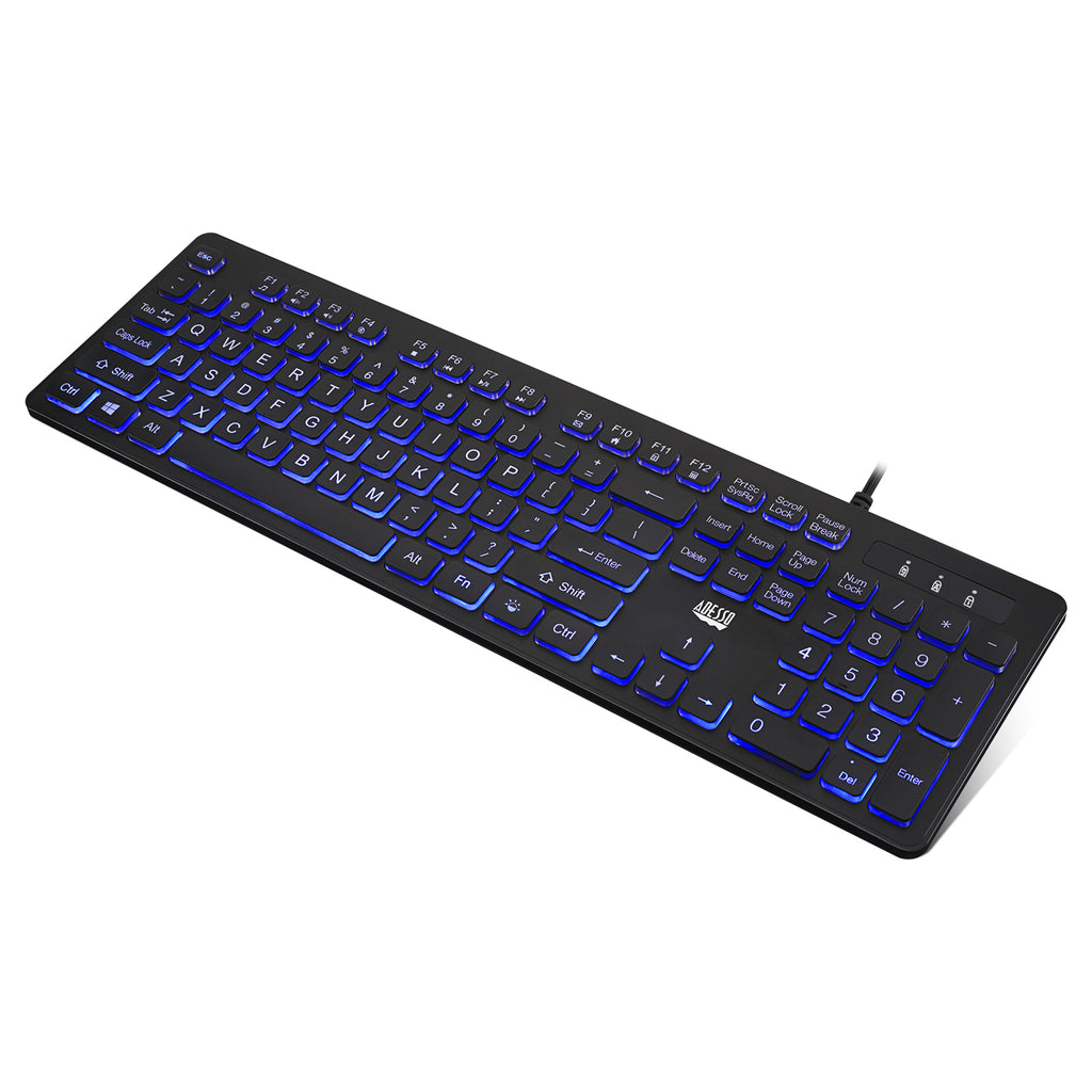Adesso AKB-139EB Illuminated Large Print Antimicrobial Keyboard