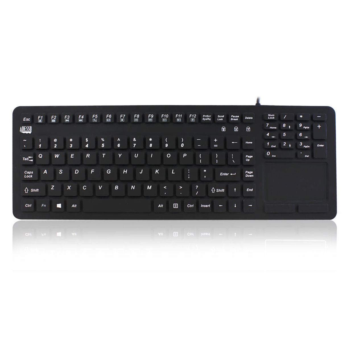 Adesso AKB-270UB Antimicrobial Waterproof Touchpad Keyboard