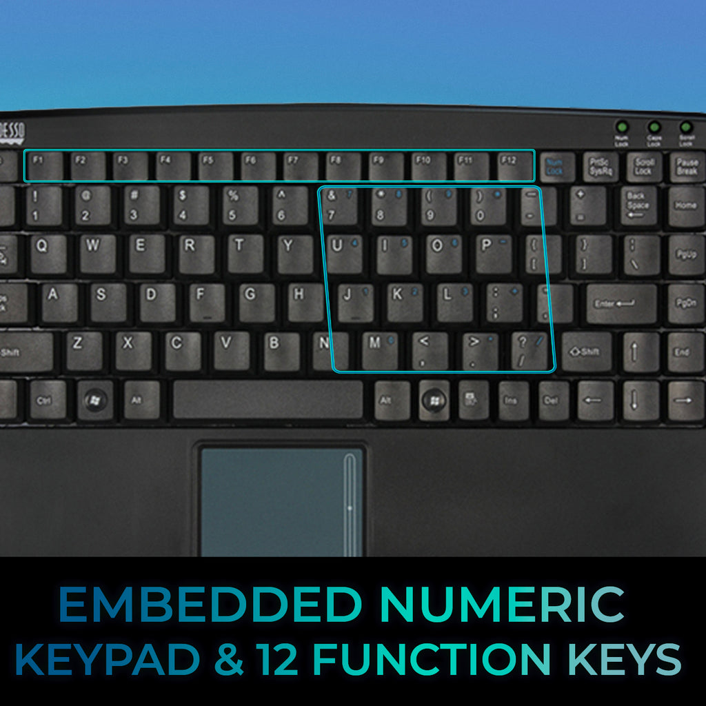 Adesso AKB-425UB Rackmount Touchpad Keyboard