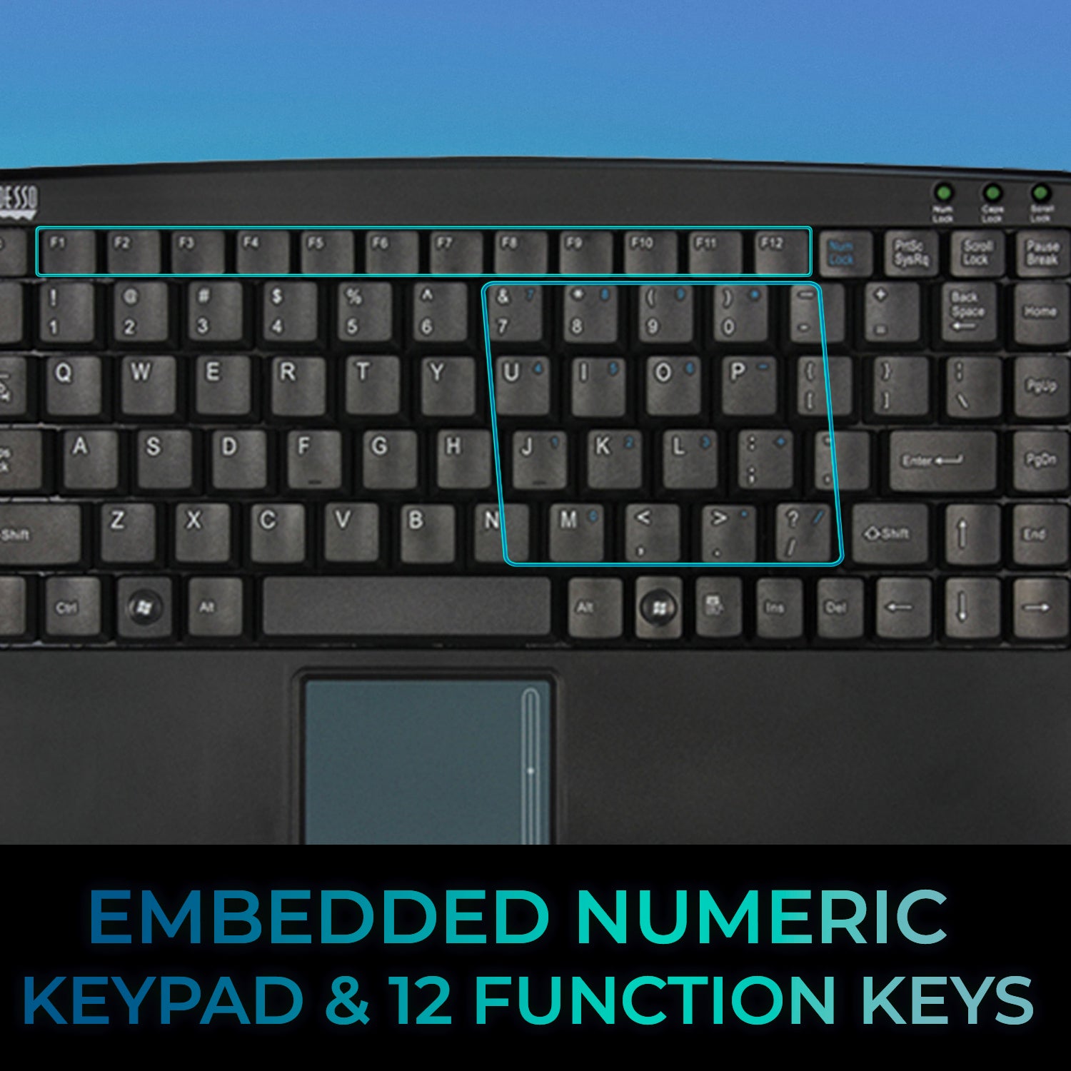 Adesso AKB-425UB Rackmount Touchpad Keyboard