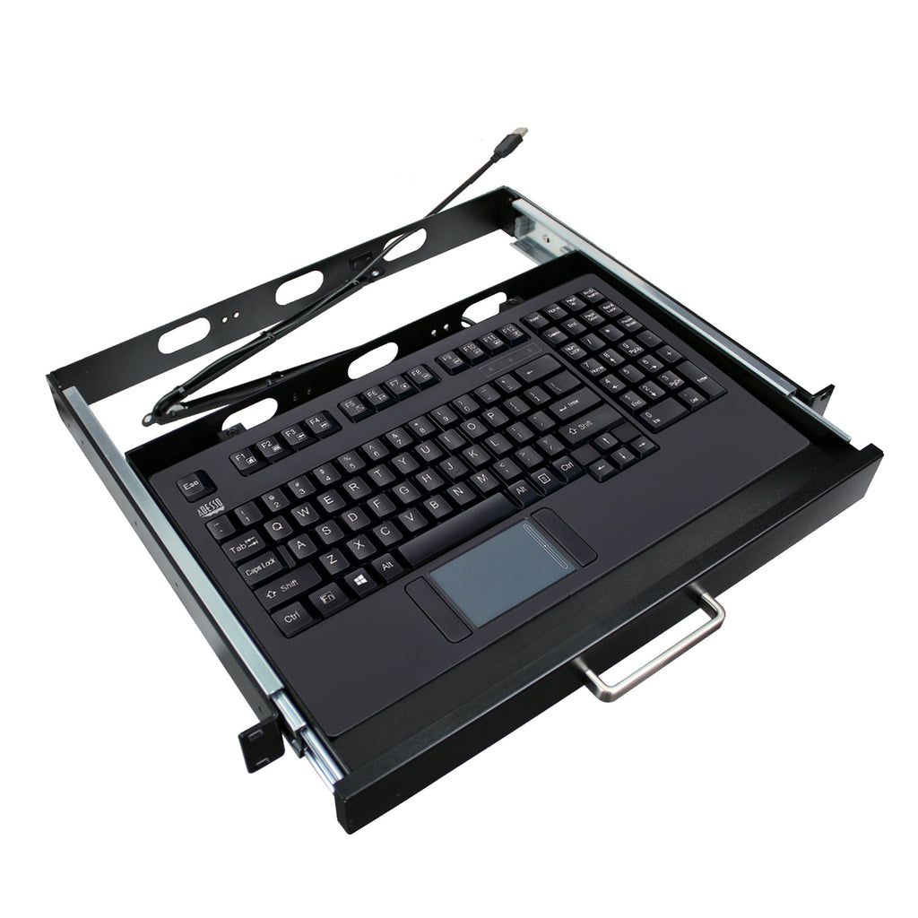 ADESSO AKB-425UB-MRP 1U Rackmount Keyboard with Touchpad Drawer
