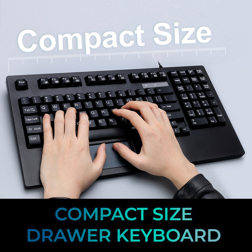 ADESSO AKB-425UB-MRP 1U Rackmount Keyboard with Touchpad Drawer