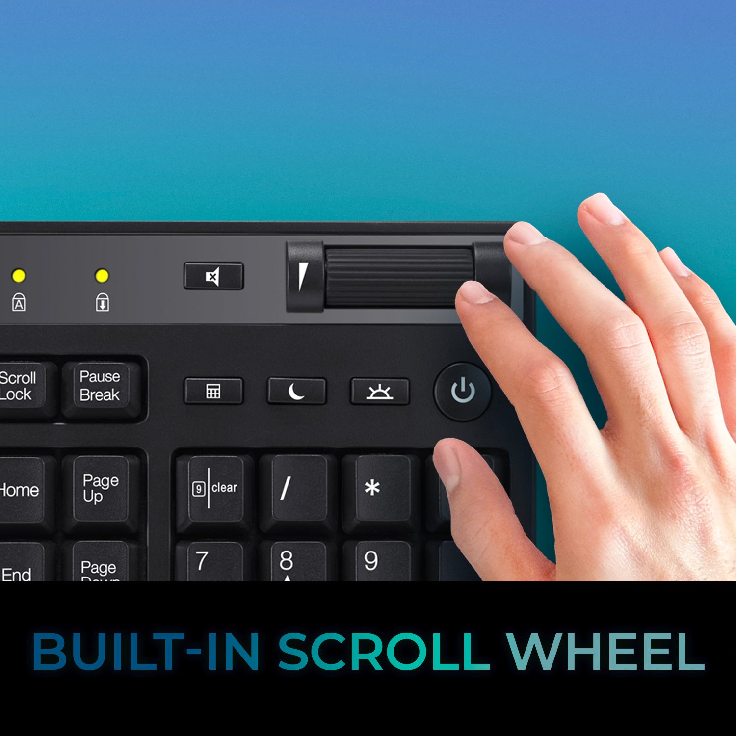 Adesso WKB-4450UB Multi-OS Wireless Keyboard with Integrated Touchpad