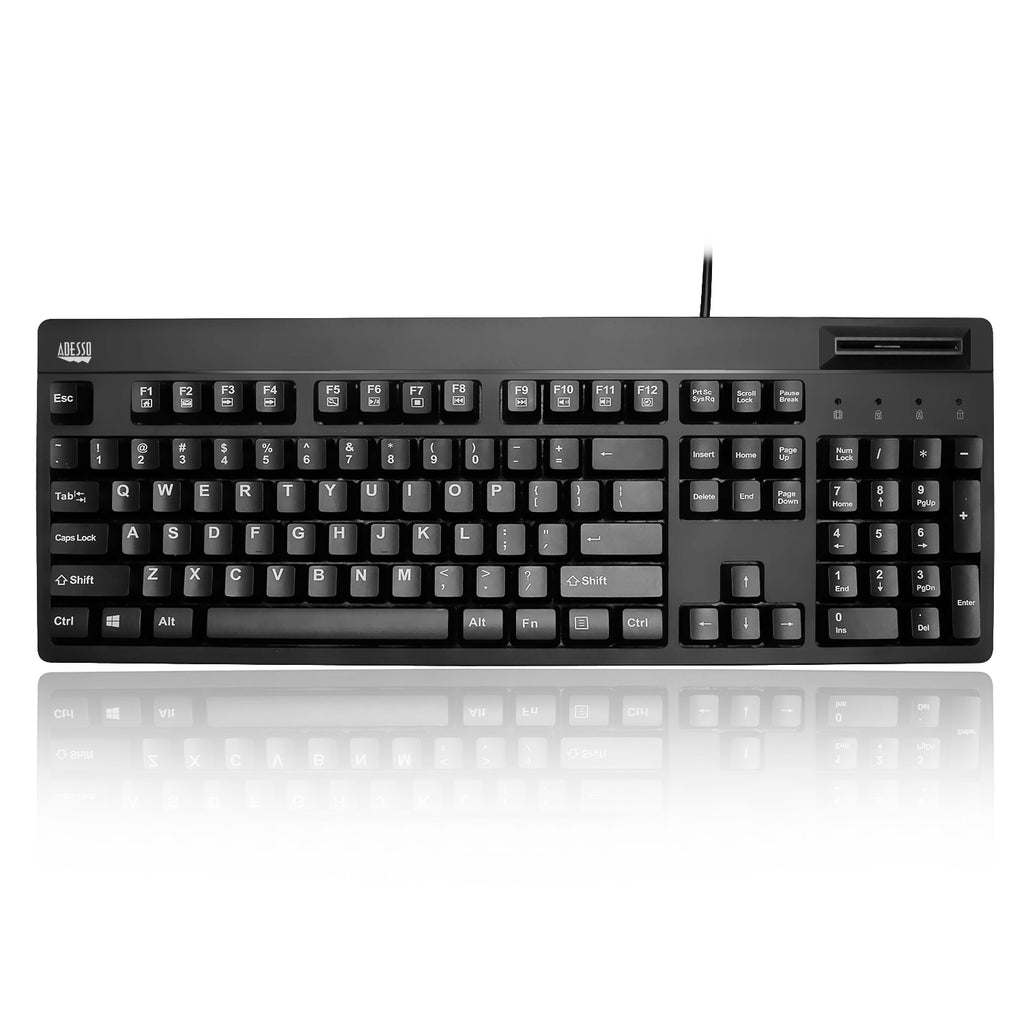 Adesso EasyTouch Smart Card Reader Keyboard TAA Compliant