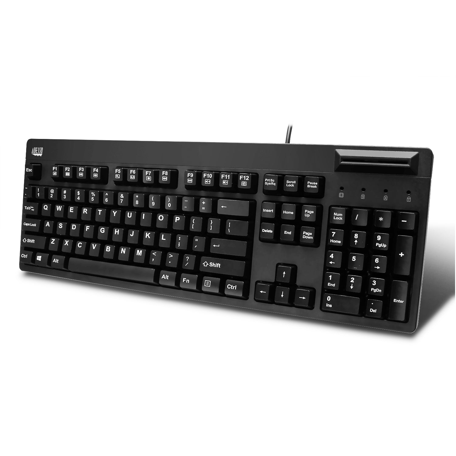 Adesso EasyTouch Smart Card Reader Keyboard TAA Compliant