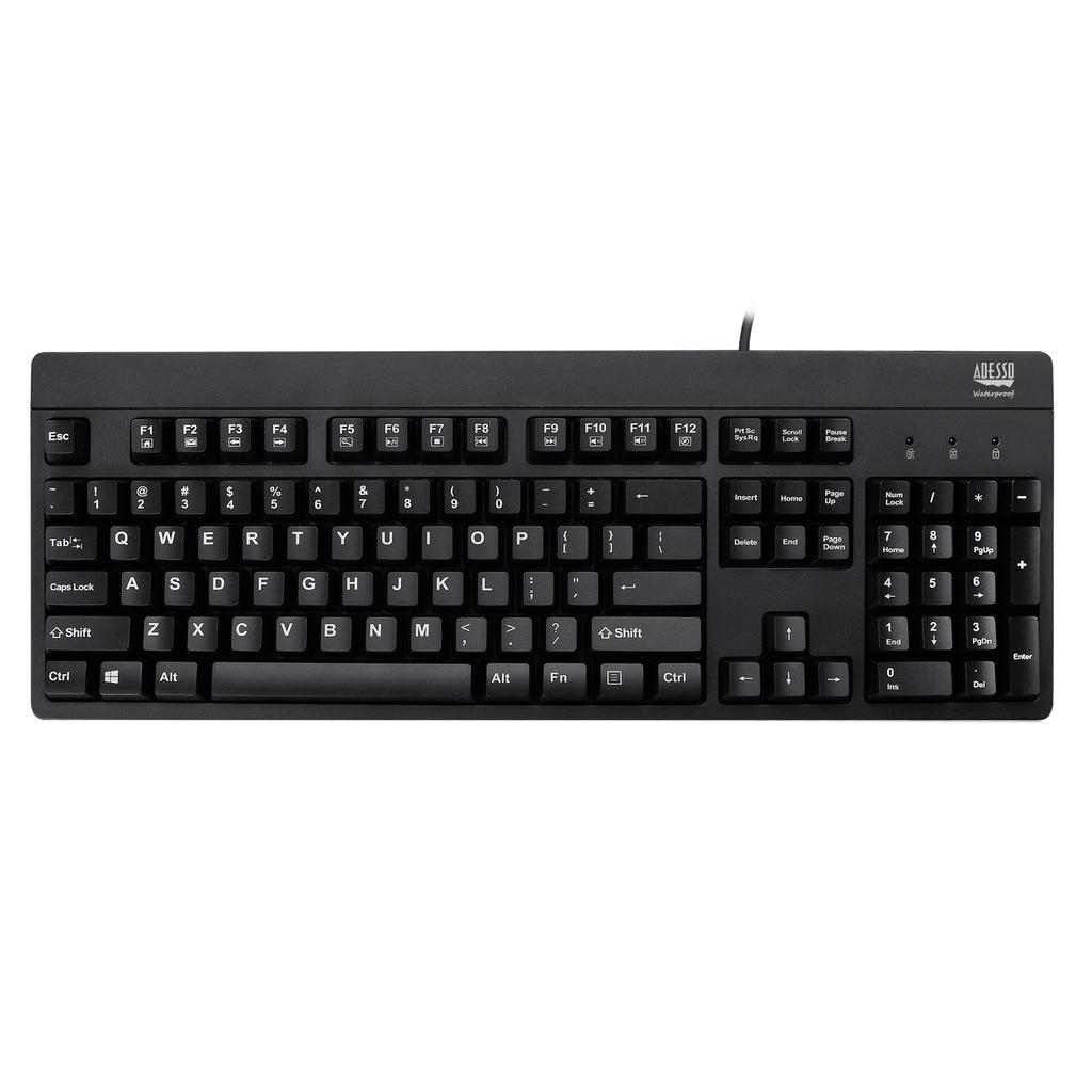 Adesso AKB-630UB Antimicrobial Waterproof USB Keyboard