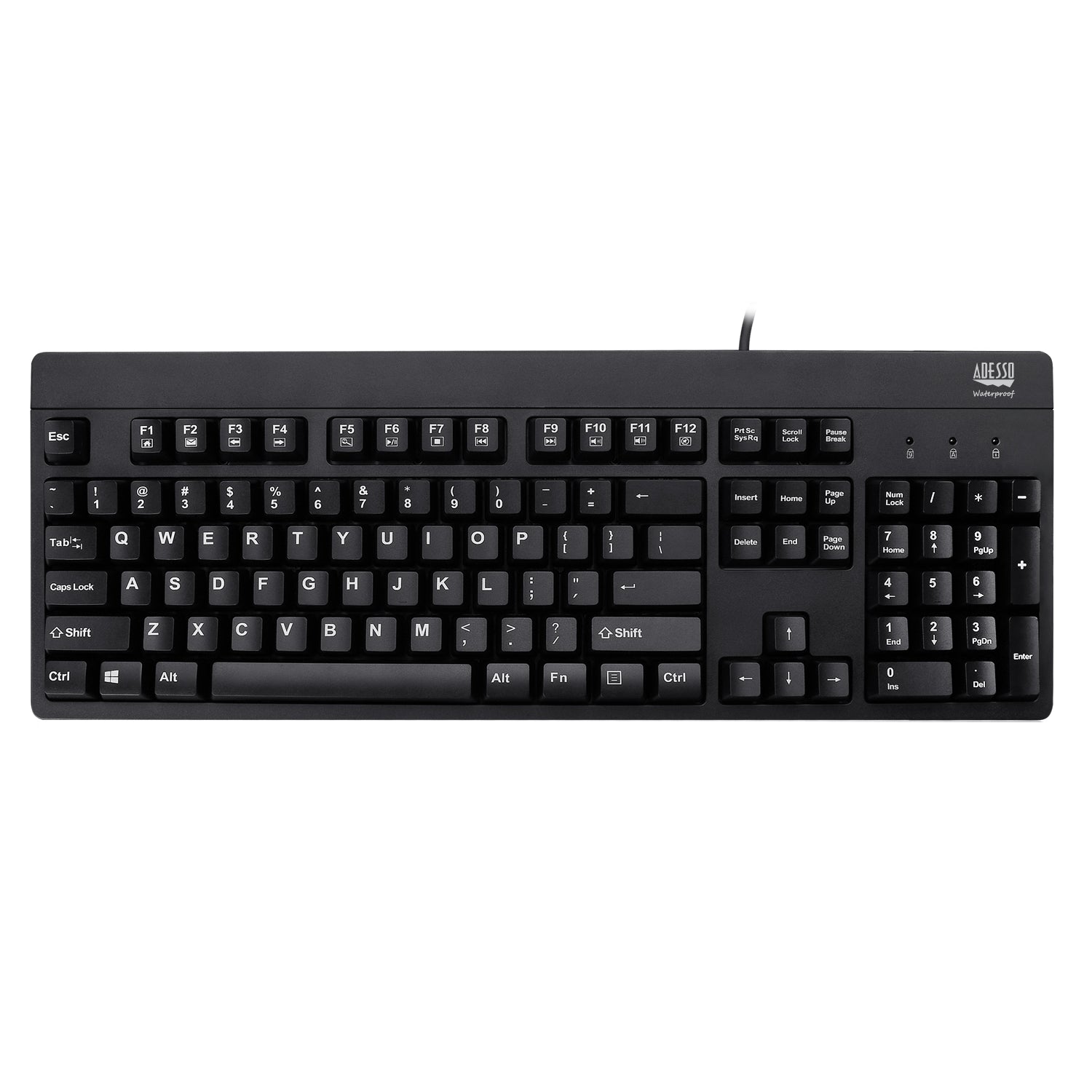 Adesso AKB-630UB Antimicrobial Waterproof USB Keyboard
