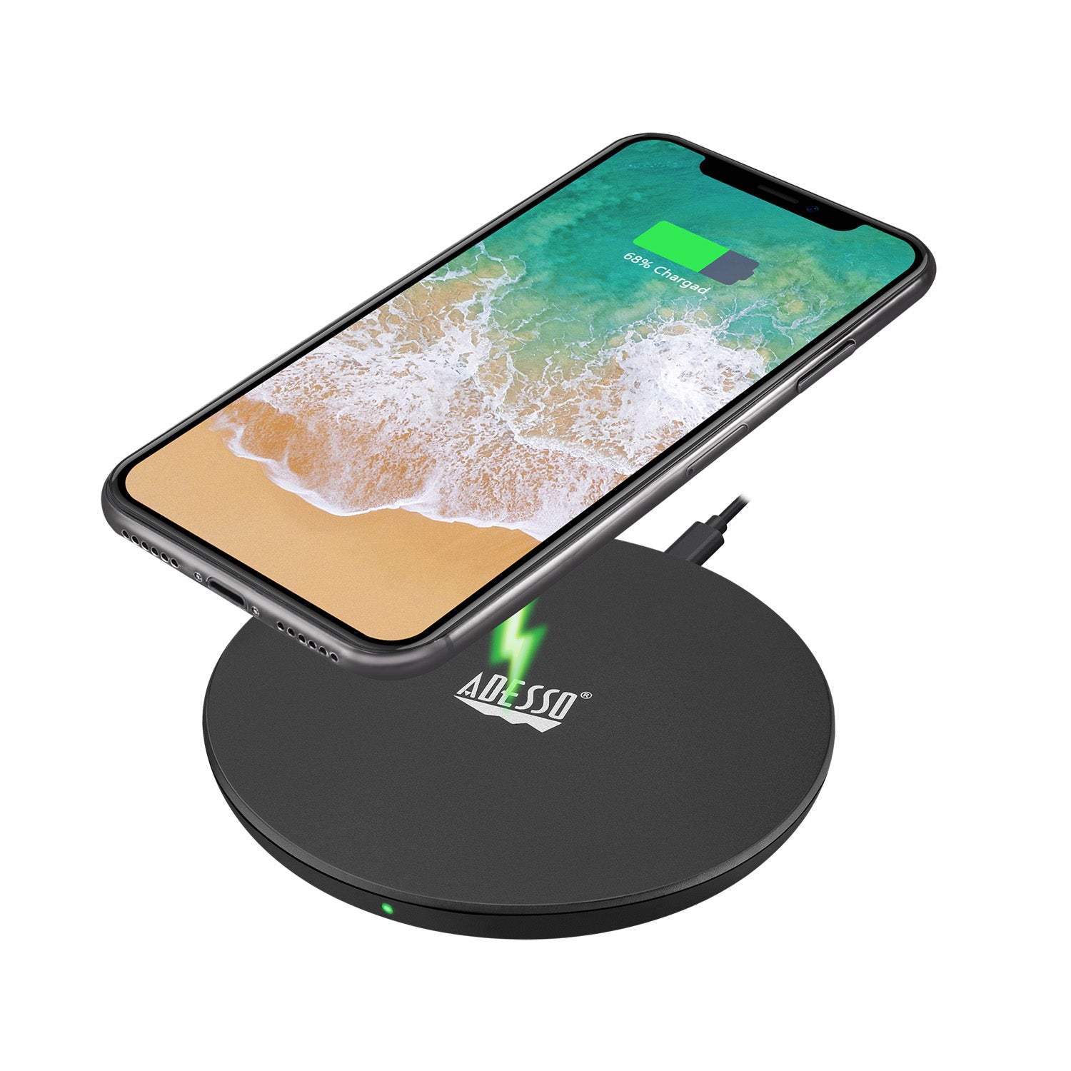 Adesso 10W Qi Wireless Charging Pad for Classrooms and Mobile Devices