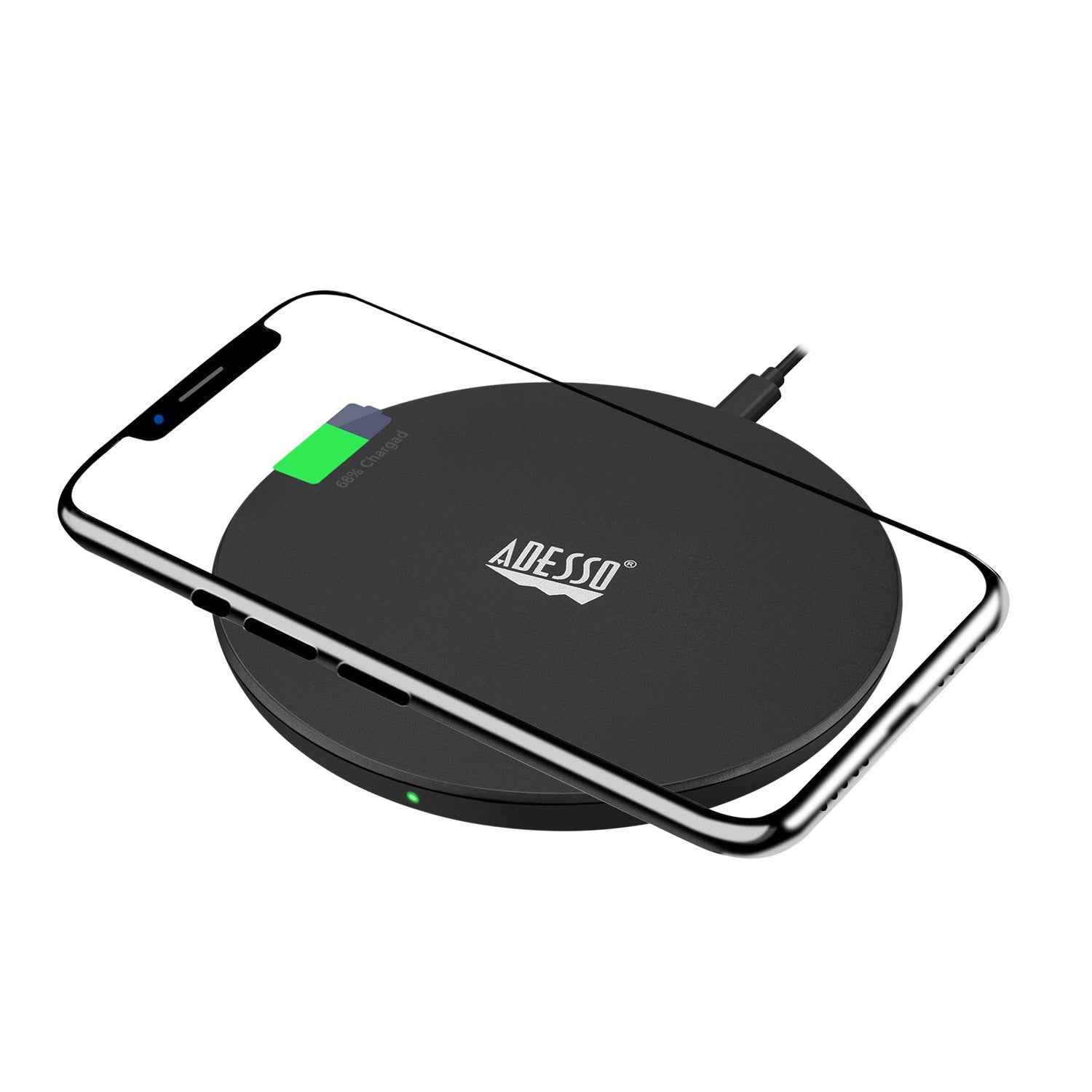 Adesso 10W Qi Wireless Charging Pad for Classrooms and Mobile Devices