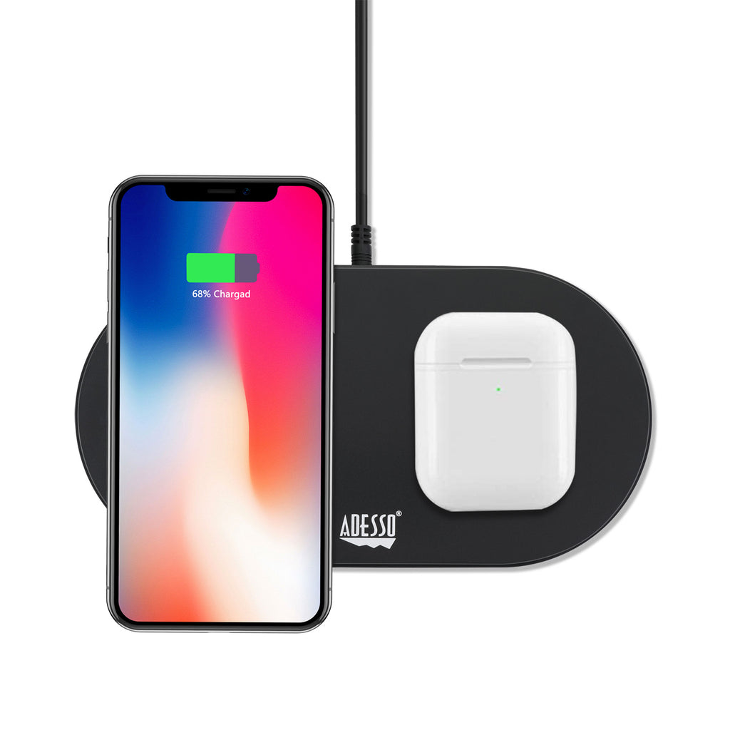 Adesso AUH-1040 Dual 15W Qi Wireless Charging Pad