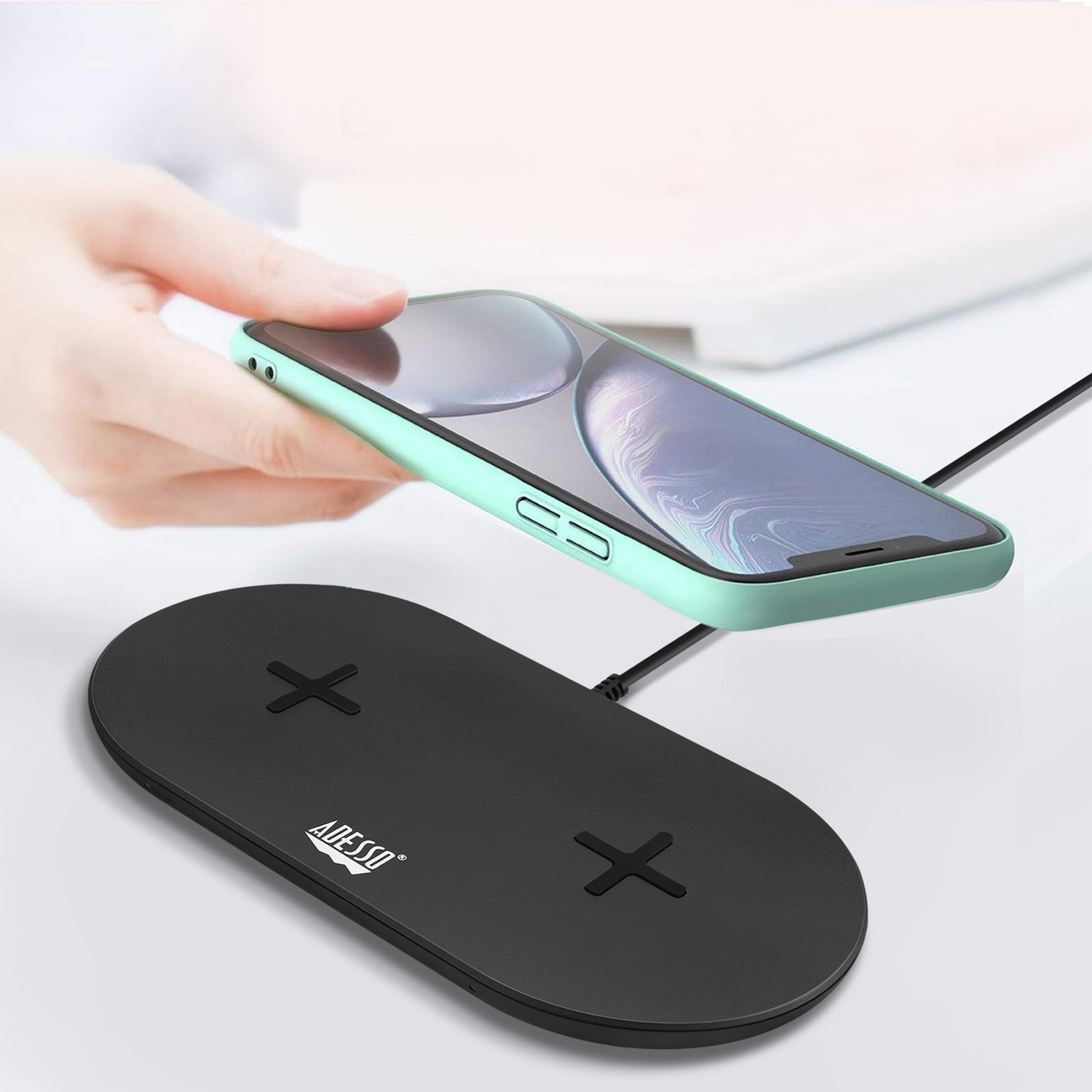 Adesso AUH-1040 Dual 15W Qi Wireless Charging Pad
