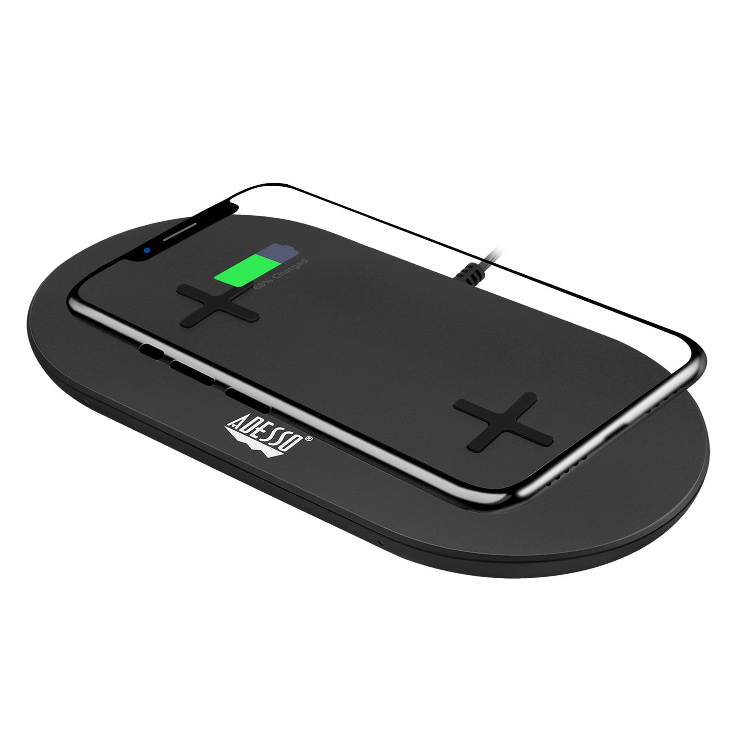 Adesso AUH-1040 Dual 15W Qi Wireless Charging Pad
