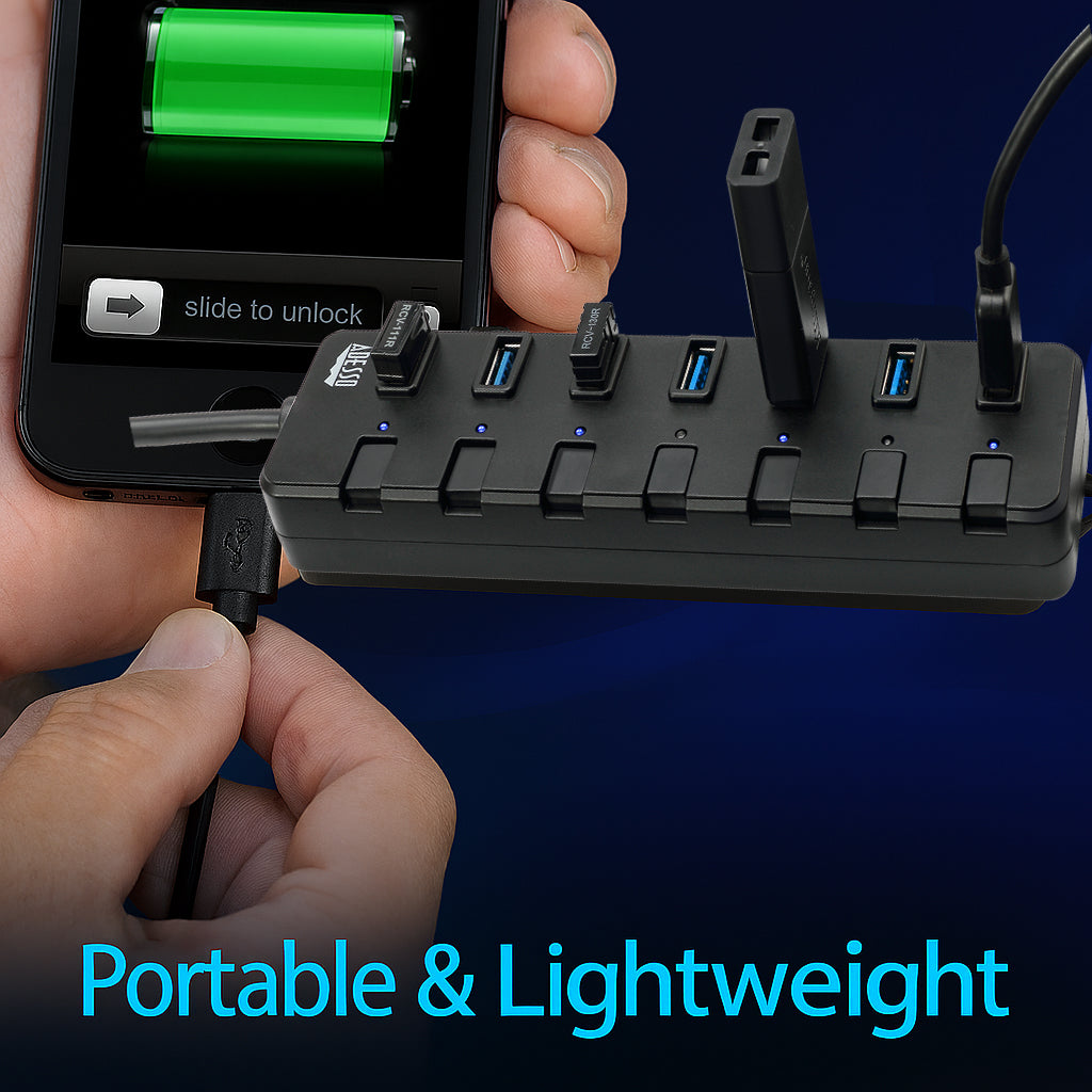 Adesso AUH-3070P 7-Port USB 3.0 Powered Hub