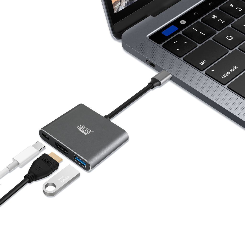 Adesso AUH-4010 3-in-1 USB-C Multiport Hub (4K HDMI)