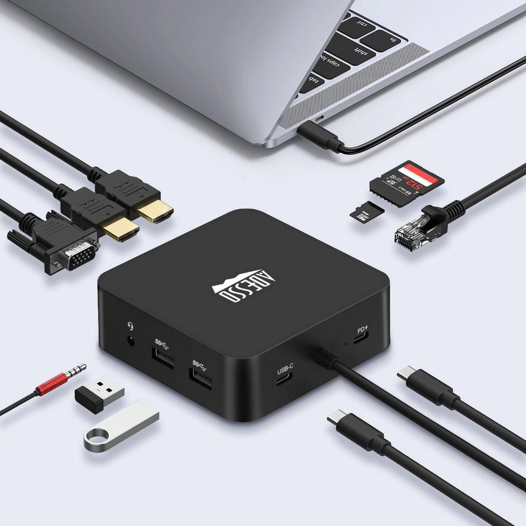 Adesso AUH-4050 10-in-1 USB-C Docking Station for Classrooms