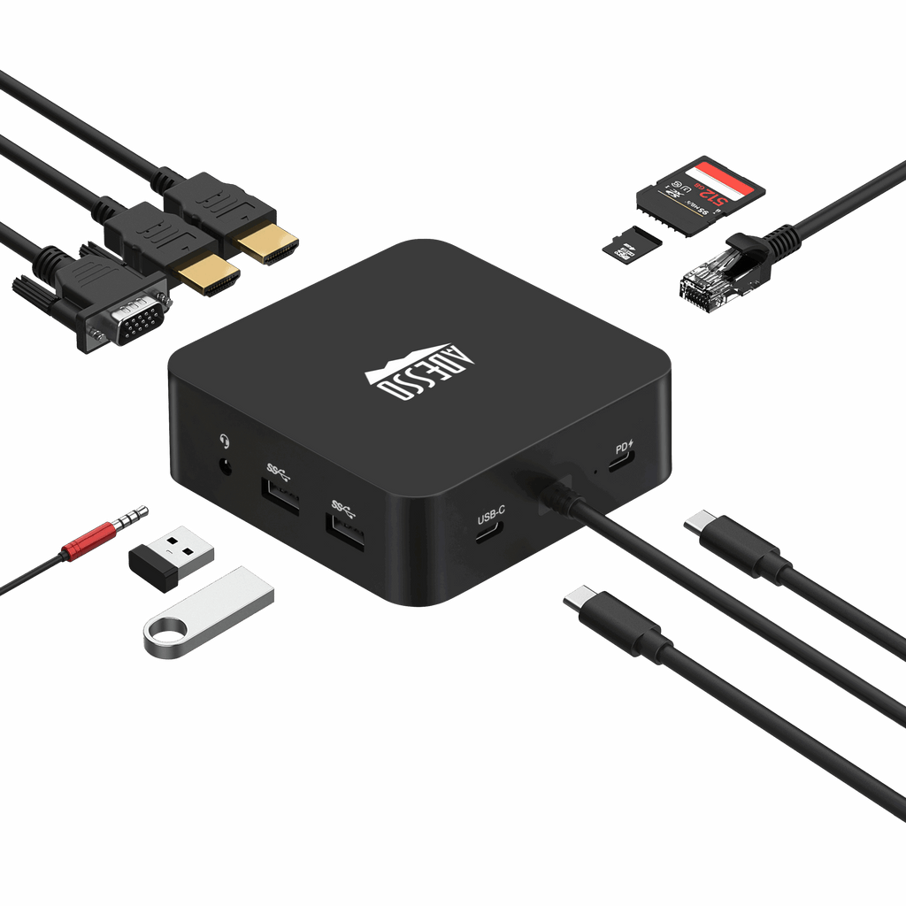 Adesso AUH-4050 10-in-1 USB-C Docking Station for Classrooms