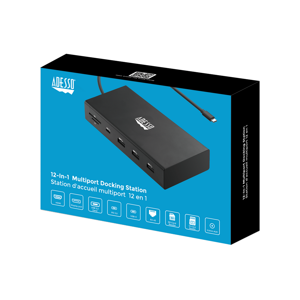 Adesso AUH-4060 12-in-1 USB-C Docking Station