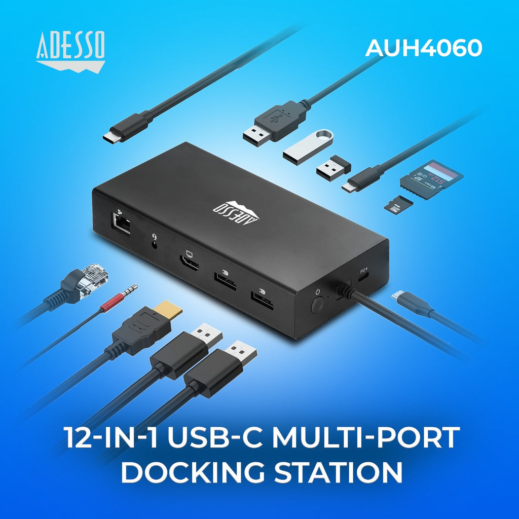 Adesso AUH-4060 12-in-1 USB-C Docking Station
