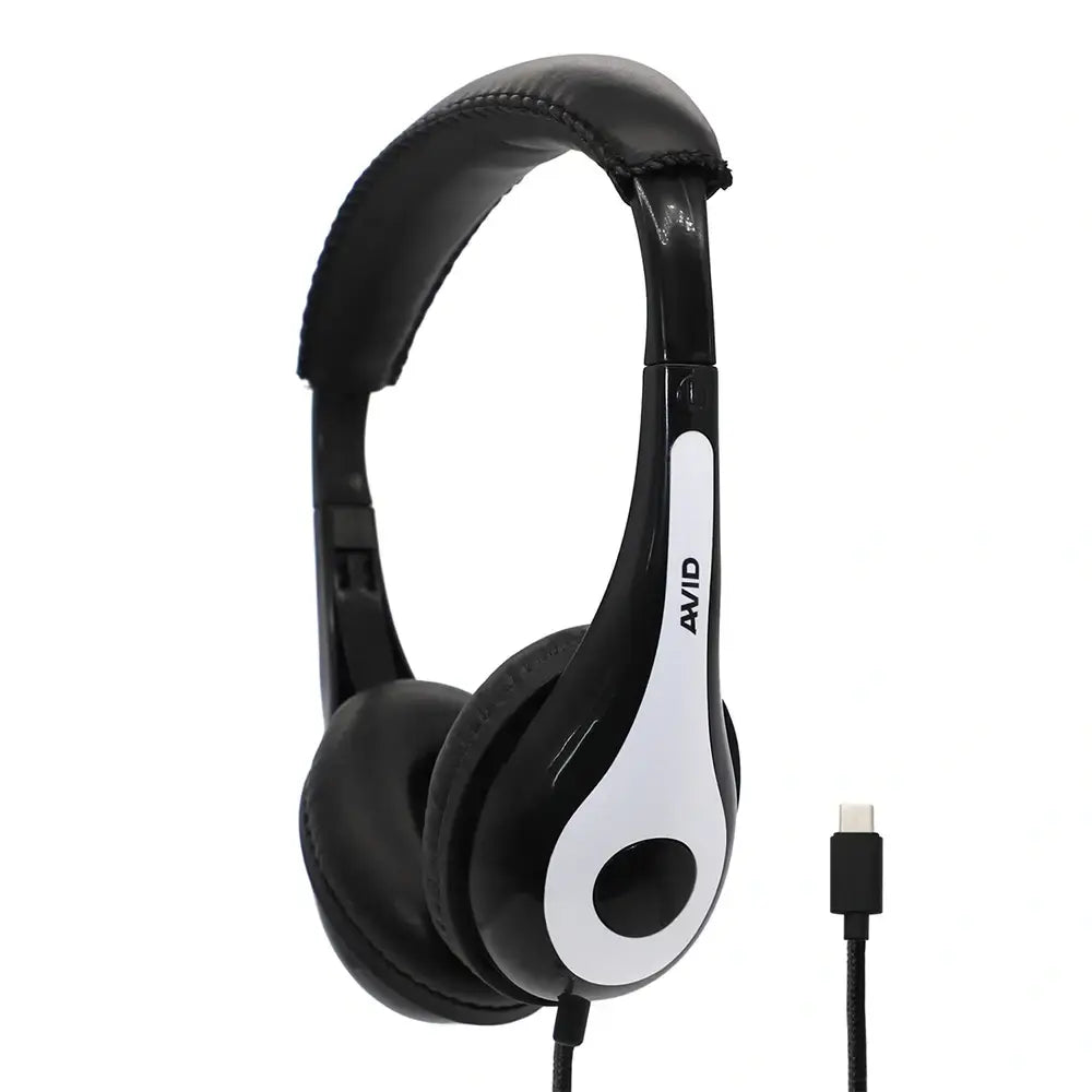 AVID AE-35 USB-C On-Ear Classroom Headphones – White
