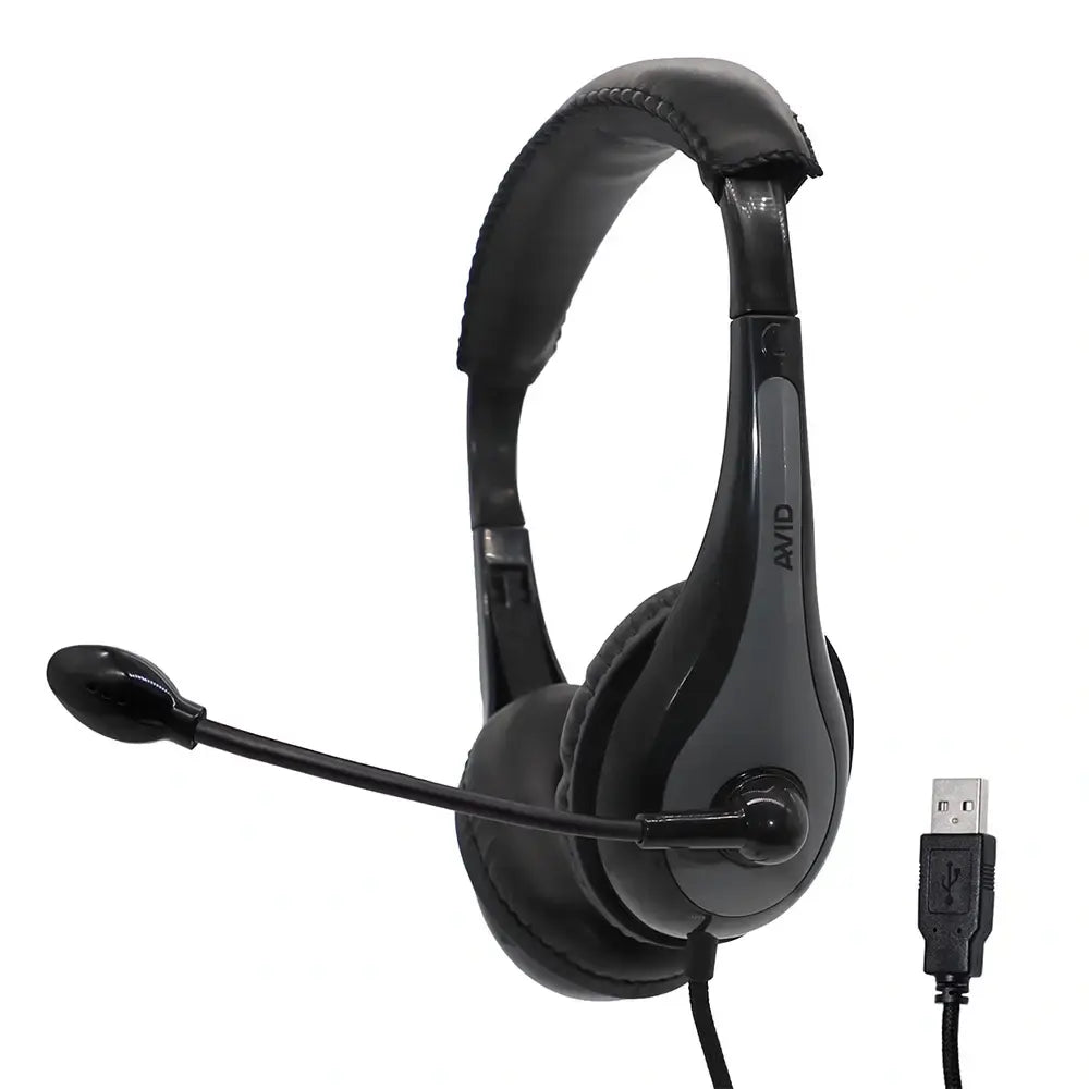 AVID AE-39 USB On-Ear Headset with Noise-Canceling Microphone