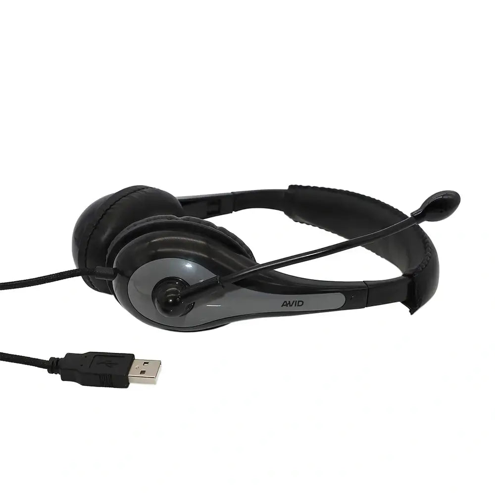 AVID AE-39 USB On-Ear Headset with Noise-Canceling Microphone