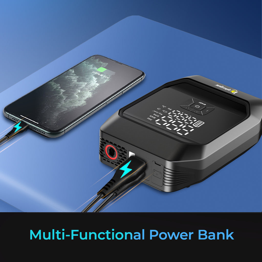 GekoGear AirFlux 300 2-in-1 Portable Air Pump & Jump Starter