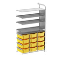 Gratnells Callero Tall Display Store Adder Unit with 12 Deep Trays – Sunshine Yellow