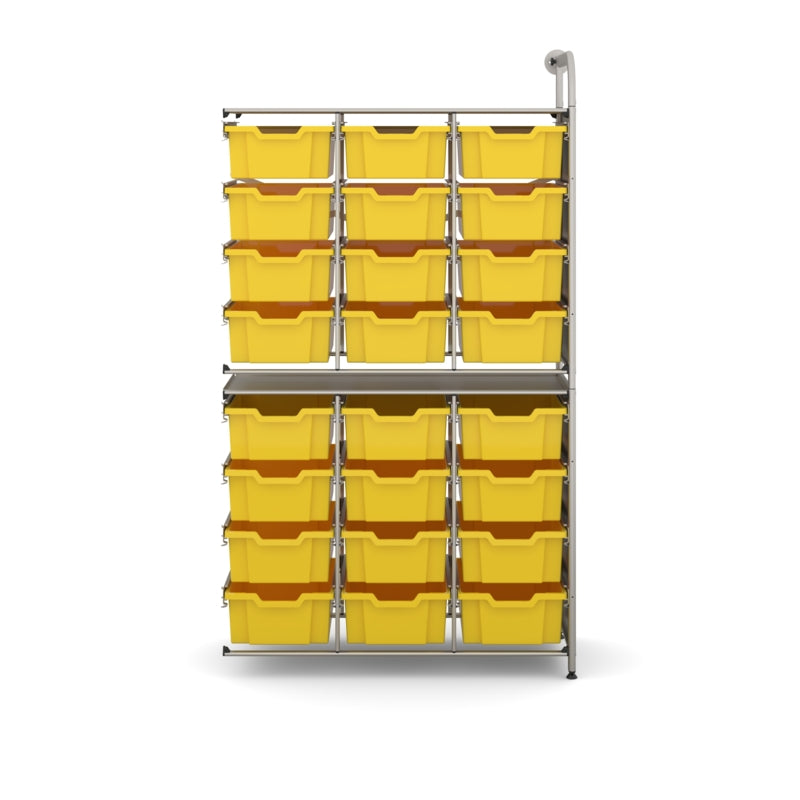 Gratnells Callero Custom Tall High-Store Adder Unit with 24 Deep Trays – Sunshine Yellow