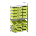 Gratnells Callero Tall Maker Store Adder Unit with 12 Shallow & 15 Deep Trays – Jolly Lime