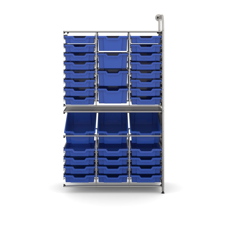 Gratnells Callero Tall Maker Adder Storage Unit with 28 Shallow & 7 Deep Royal Blue Trays