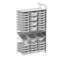 Gratnells Callero Tall Maker Adder Storage Unit with 28 Shallow & 7 Deep Light Gray Trays
