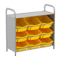 Gratnells Callero Custom Low-Level 9 Deep Tilting Tray Starter Unit – Sunshine Yellow