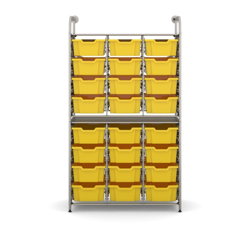 Gratnells Callero Tall High-Store Starter Unit with 24 Deep Trays – Sunshine Yellow