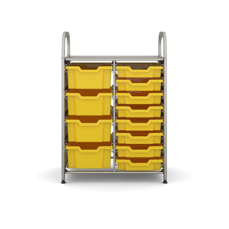 Gratnells Callero Custom Low Level 8 Shallow & 4 Deep Tray Starter Unit – Sunshine Yellow