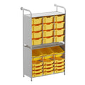 Gratnells Callero Tall Maker Store Starter Unit with 15 Deep & 12 Shallow Trays – Silver/Sunshine Yellow